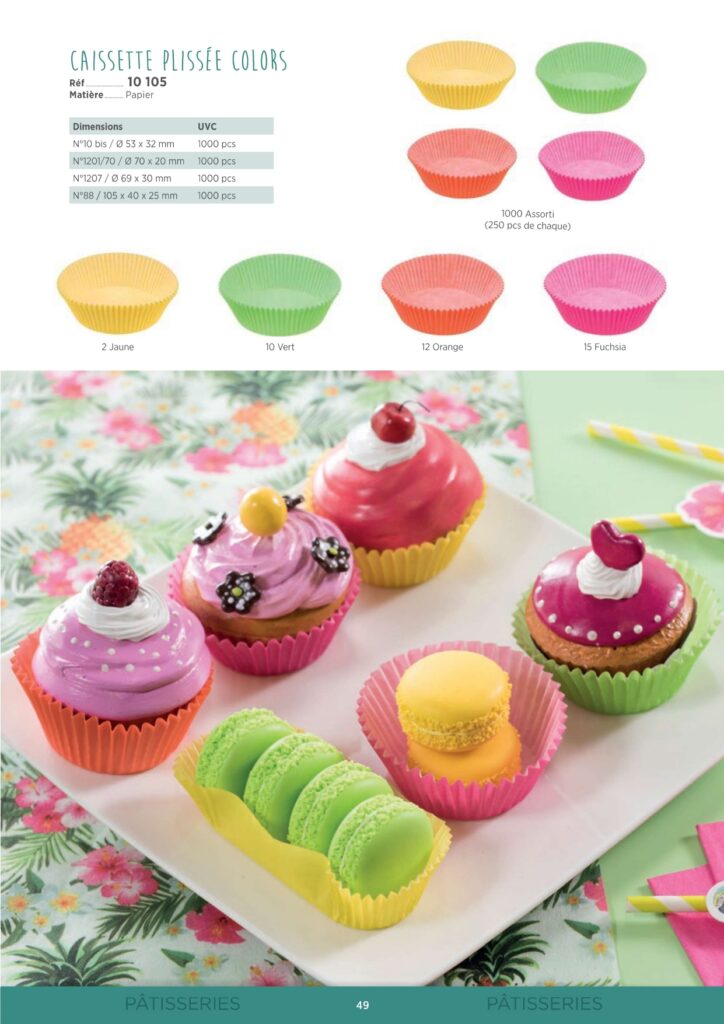 com-en-poche, caissettes plissees