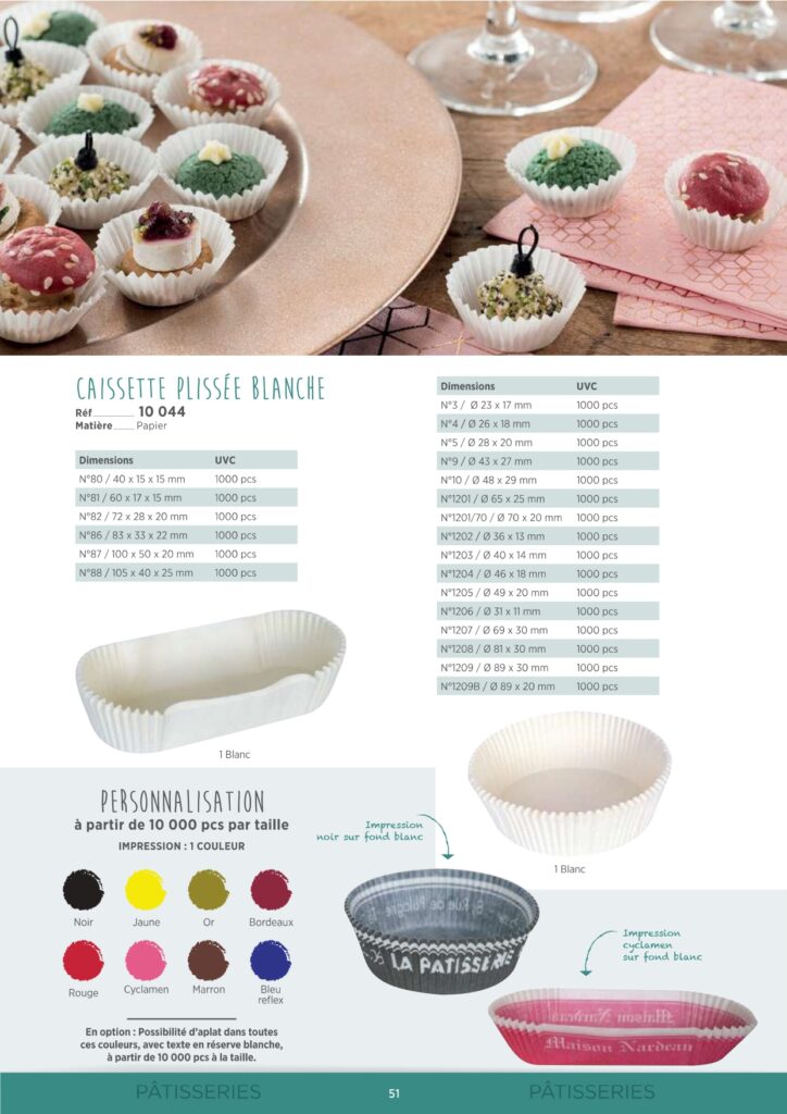 com-en-poche, caissettes plissees