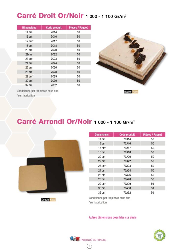 com-en-poche, supports rectangles or et noir